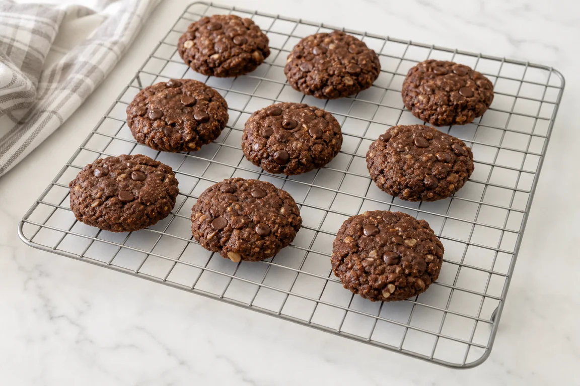 Illustration de l’étape « Étape 9 » pour la recette Riche cookies d'énergie chocolat.