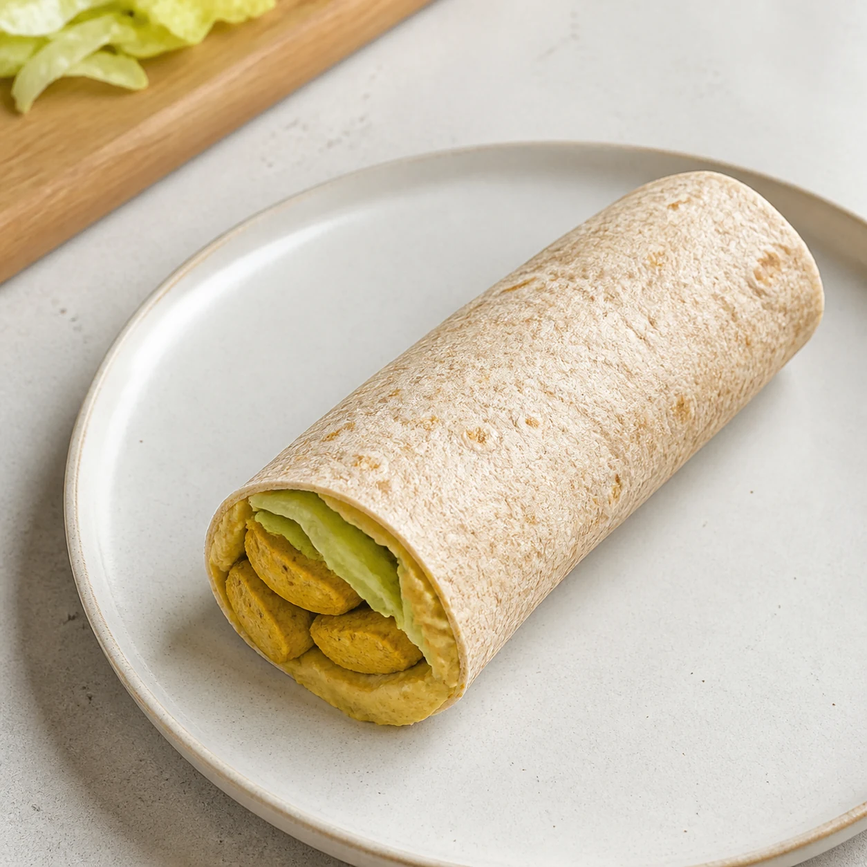 Wrap curry-houmous — rouler serré
