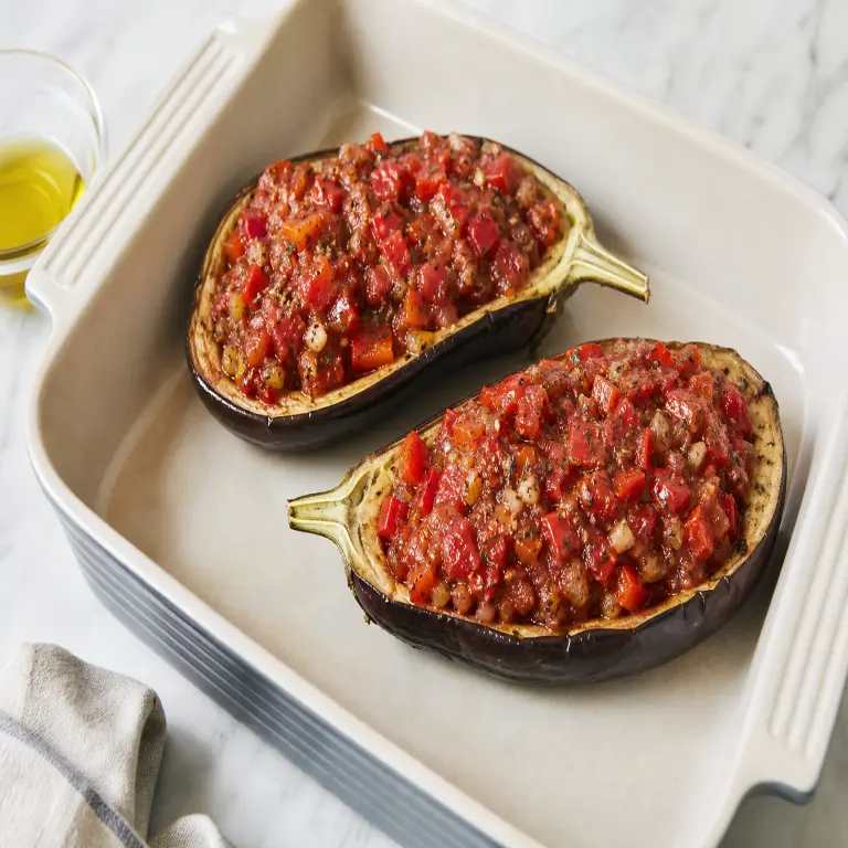 Aubergines farcies · étape 5