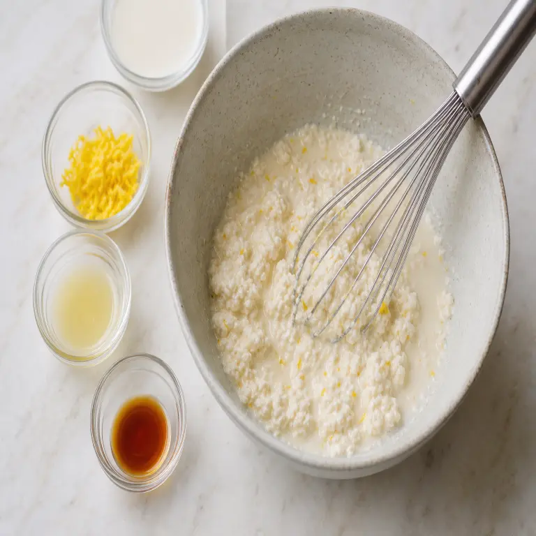Pancakes citron-ricotta et sauce aux myrtilles · étape 3