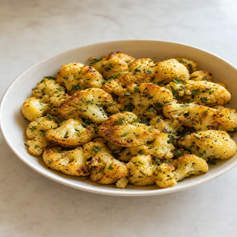 Chou-fleur rôti à l’ail et aux herbes
