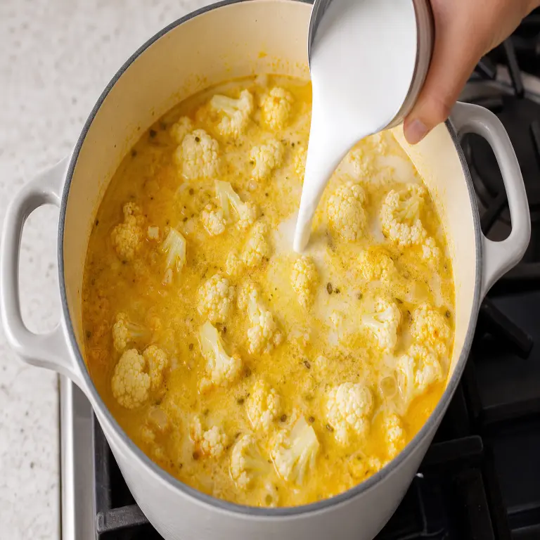 Soupe de chou-fleur au curry · étape 2