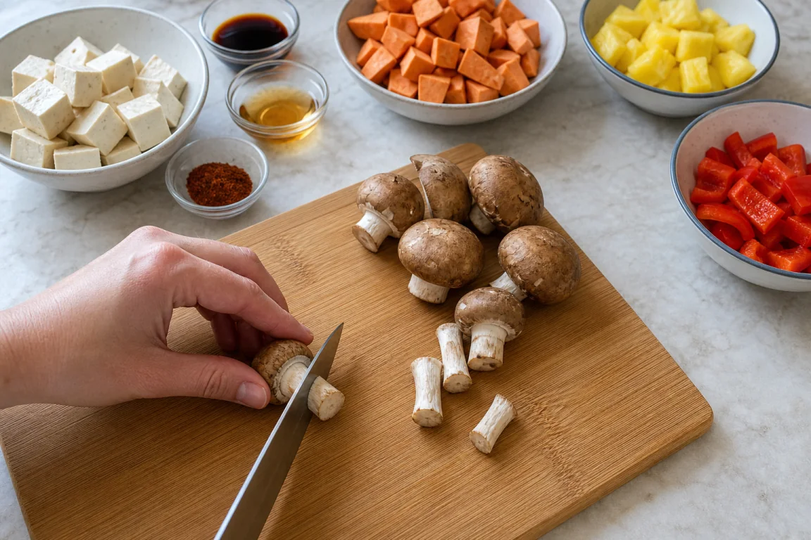 Illustration de l’étape « Étape 3 » pour la recette Légumes grillés et brochettes à fruits.
