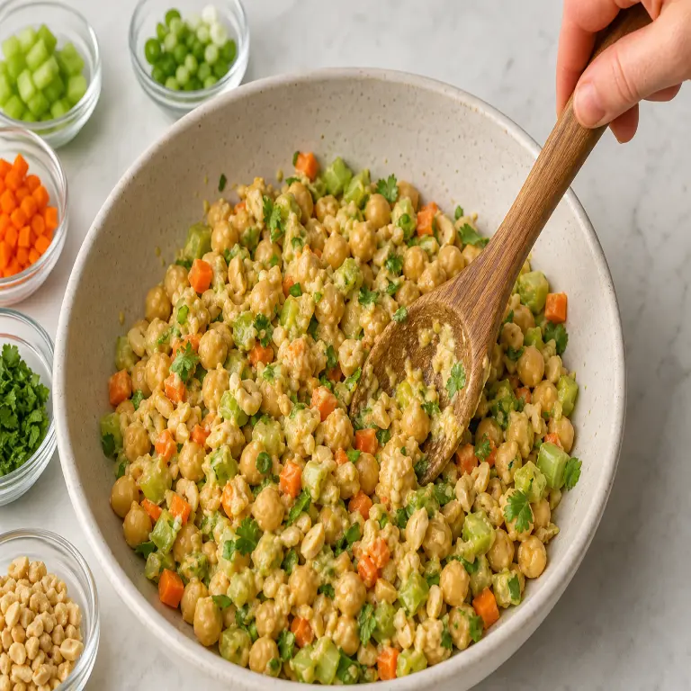 Wrap aux pois chiches au curry · étape 2