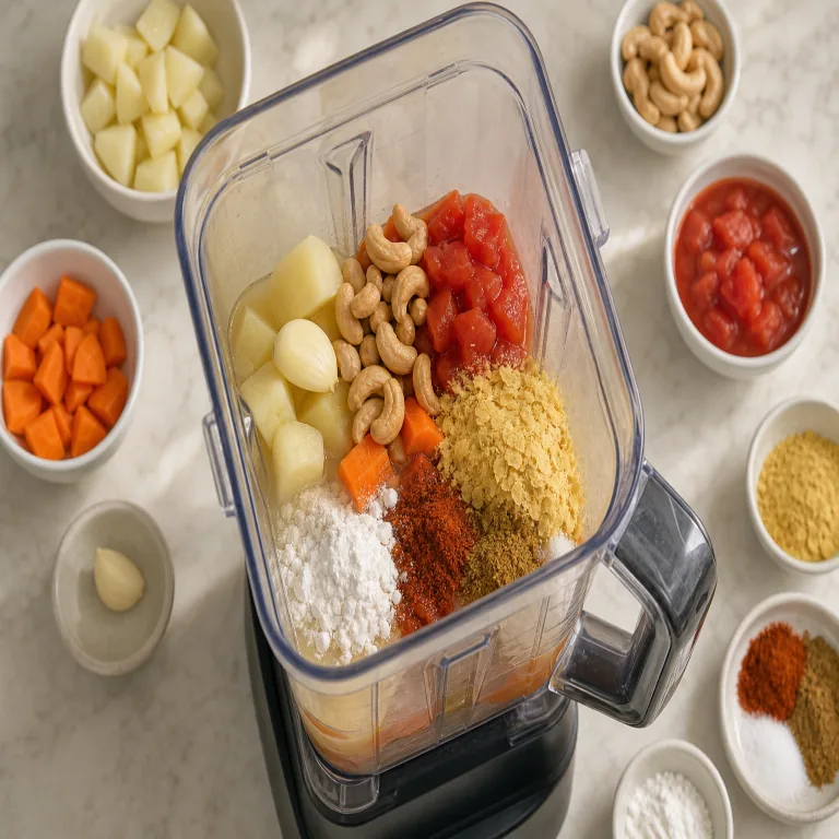 Sauce crémeuse façon queso · étape 3