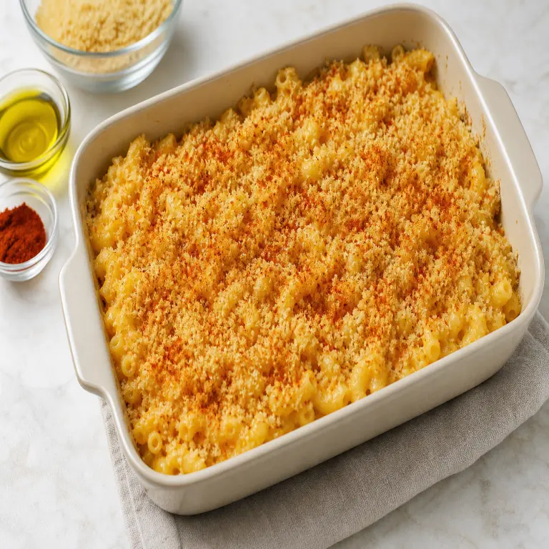 Macaronis au fromage végétal gratinés · étape 5