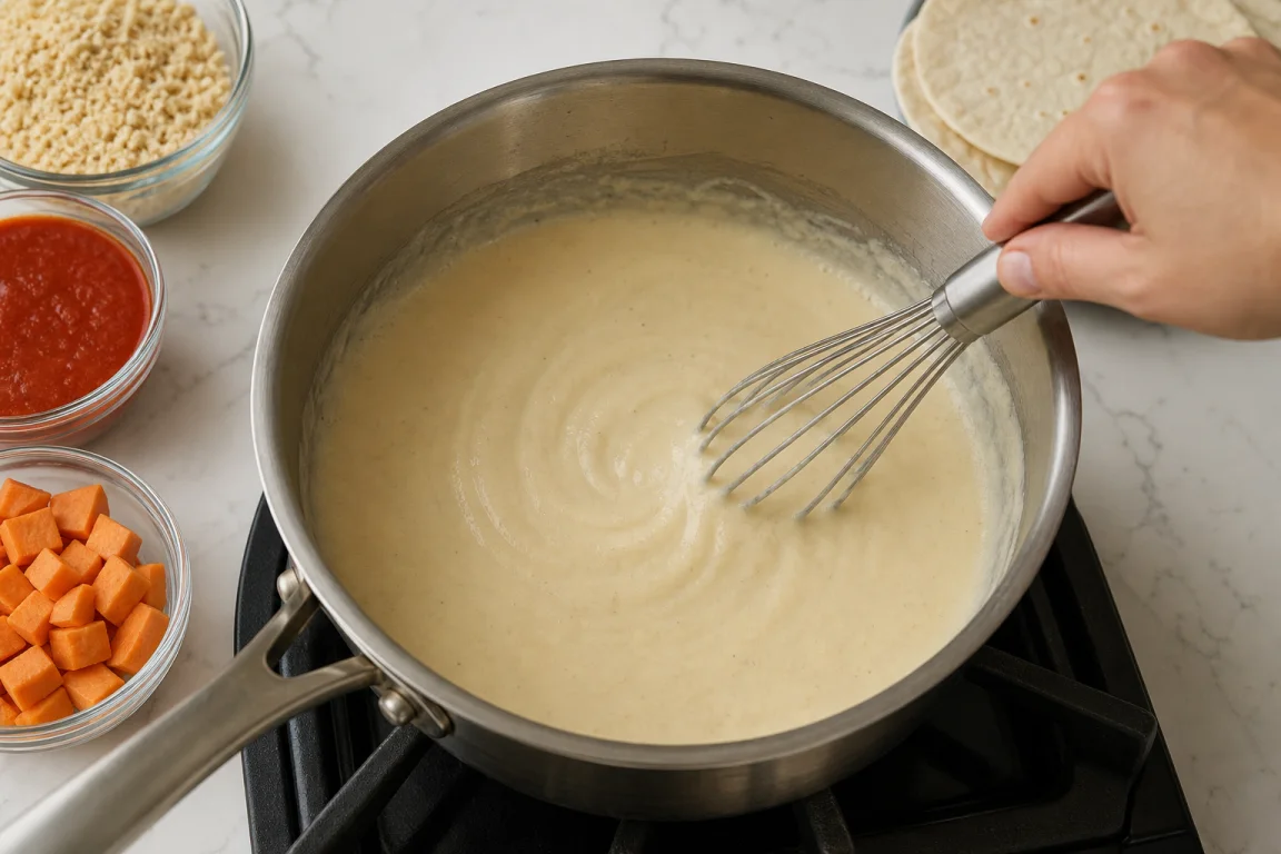 Illustration de l’étape « Étape 6 » pour la recette Enchilada Casserole piquée.