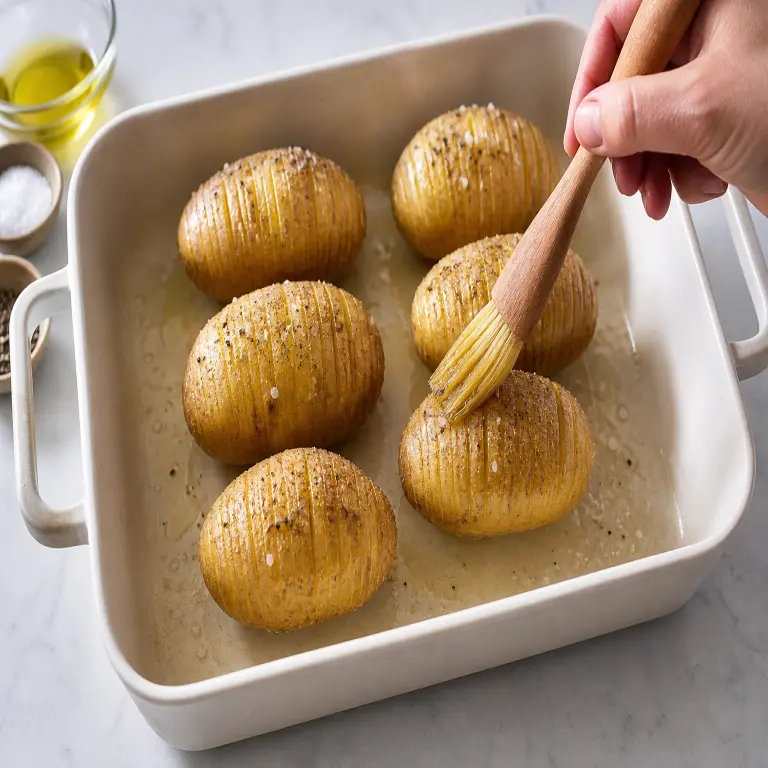 Pommes de terre Hasselback au citron et à l’ail · étape 3