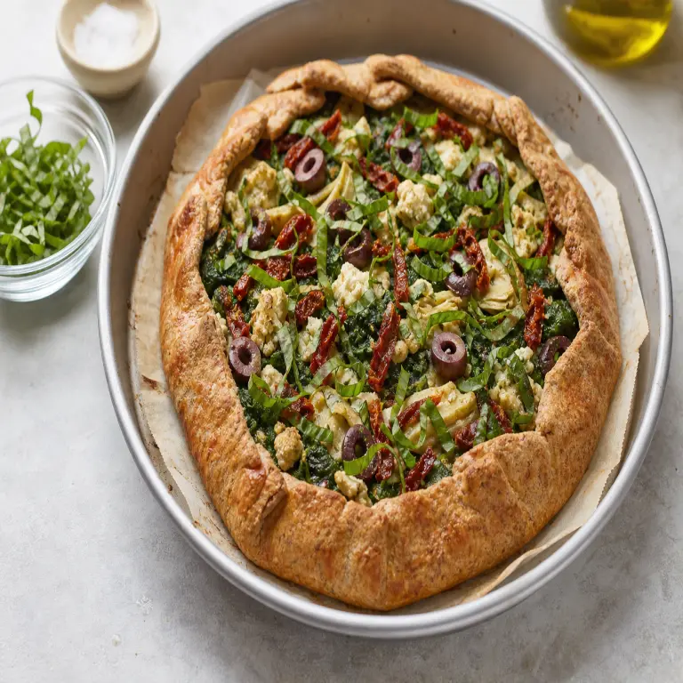 Galette aux épinards et à l’artichaut · étape 4