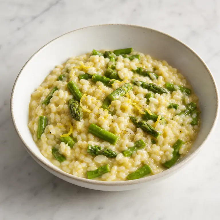 Risotto aux asperges et au citron