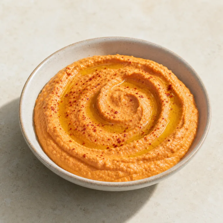 Houmous au poivron rouge rôti