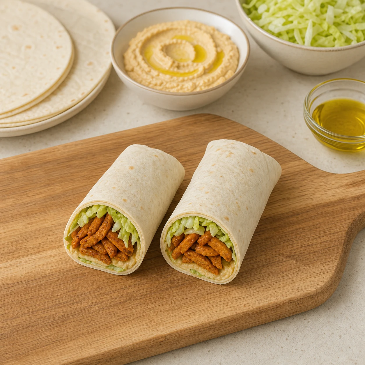Wraps guillettes Tex-Mex — rouler les wraps