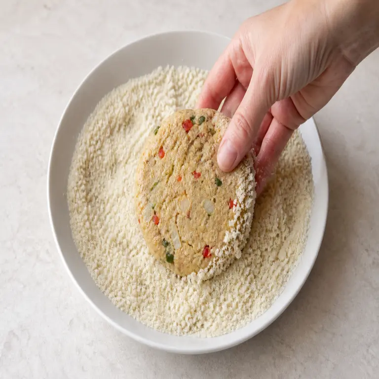 Galettes végétales façon crabe · étape 7
