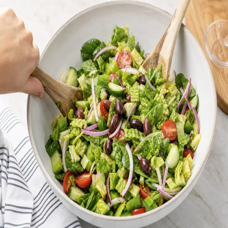 Salade à la grecque · préparation