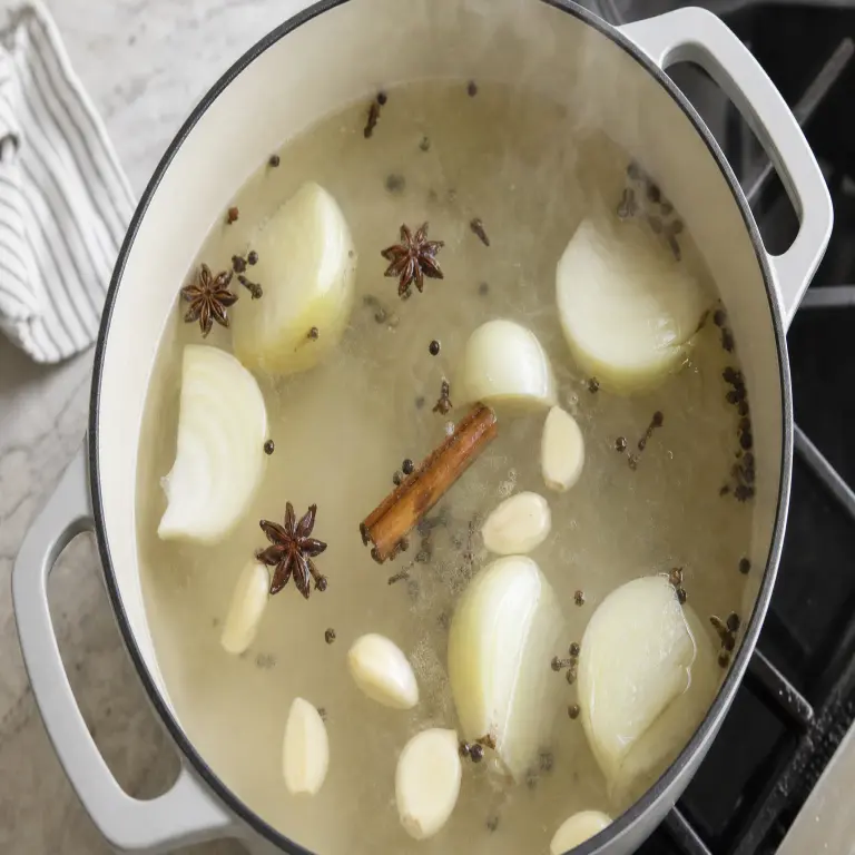 Soupe de nouilles façon phở · étape 1