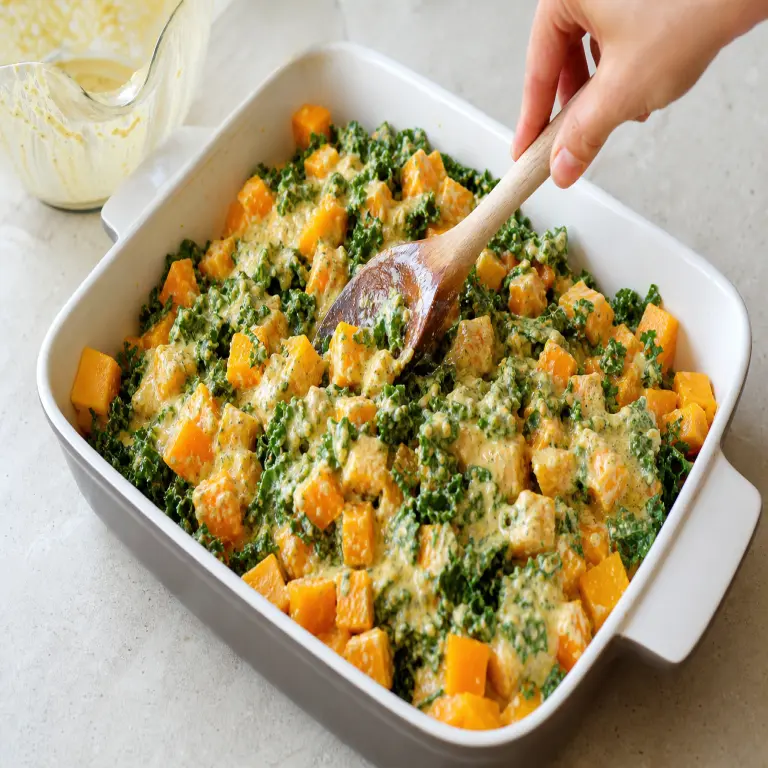Gratin de chou kale et courge · étape 3