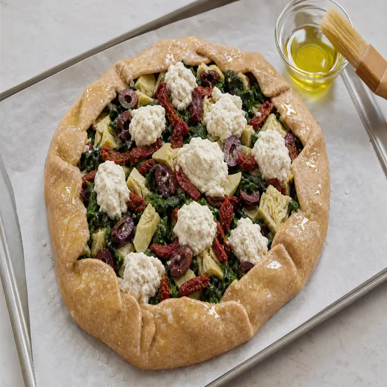 Galette aux épinards et à l’artichaut · étape 3