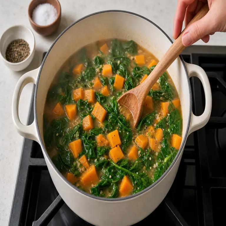 Soupe de courge butternut au tahini · étape 2