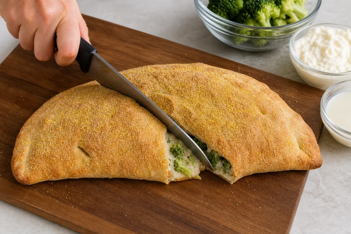 Illustration de l’étape « Étape 11 » pour la recette Calzone farci aux légumes.