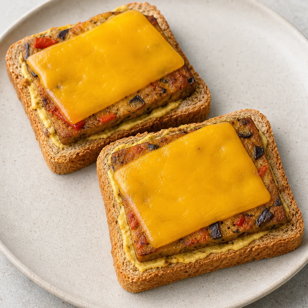 Toasts seitan-cheddar