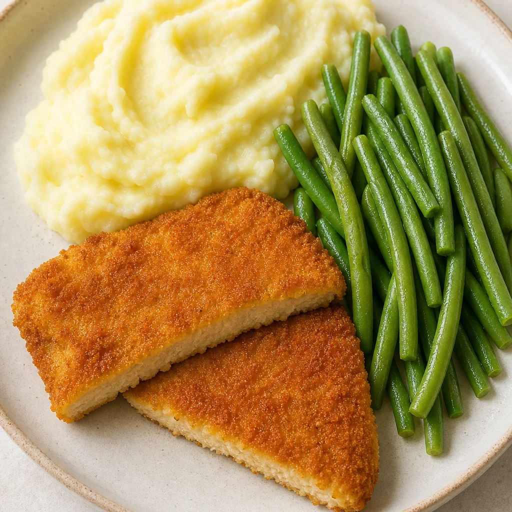Suprêmes-purée-haricots verts
