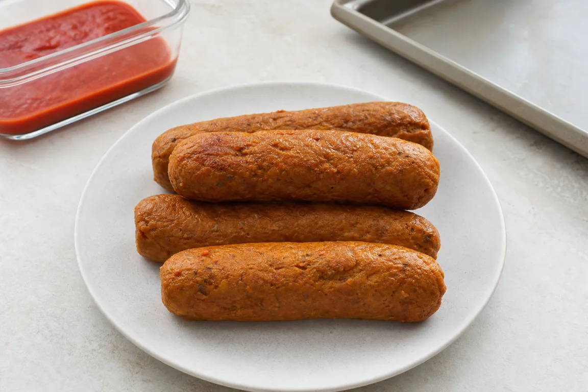 Illustration de l’étape « Étape 5 » pour la recette Saucisses chipotle de seitan à la vapeur.