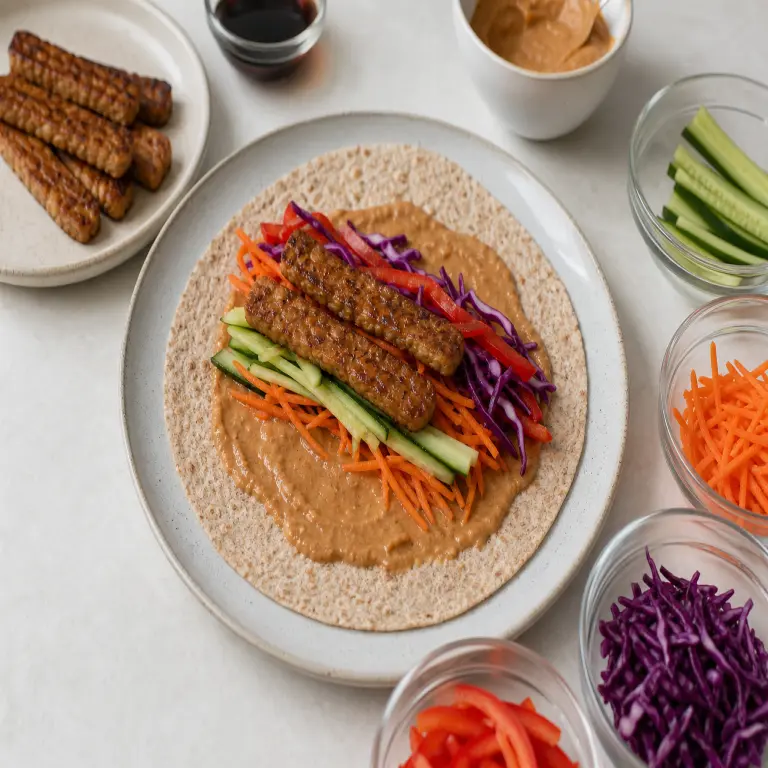 Wraps gourmands au tempeh · étape 2