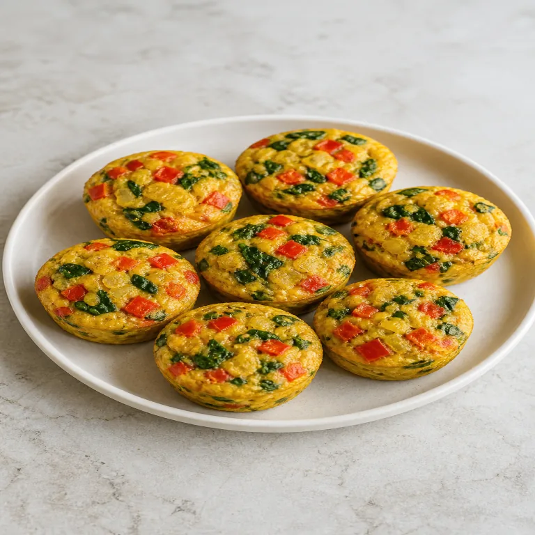 Mini-frittatas au poivron rouge et aux épinards