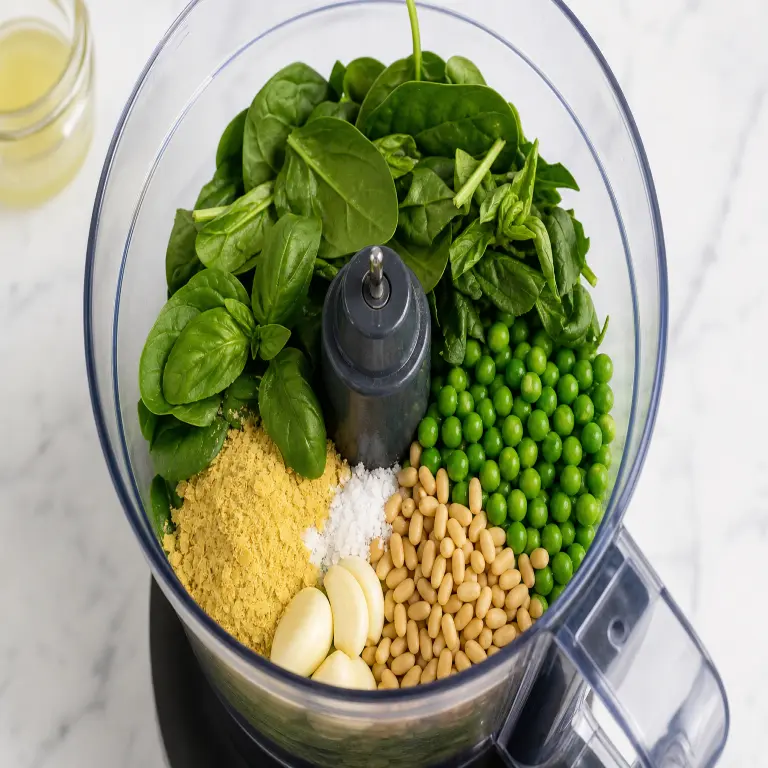 Pesto aux épinards · étape 1