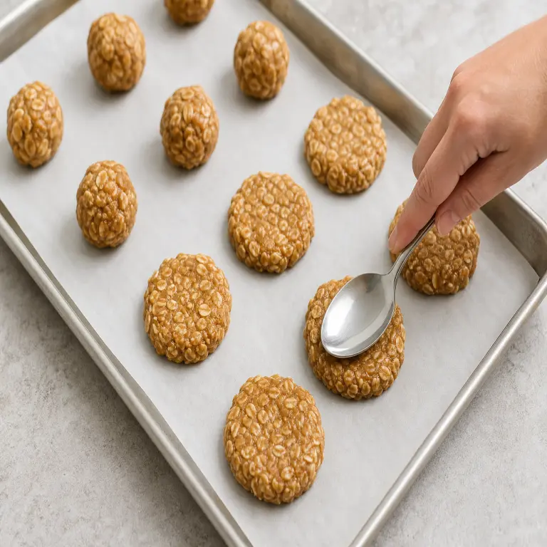 Cookies sans cuisson à l’avoine et au beurre de cacahuète · étape 4