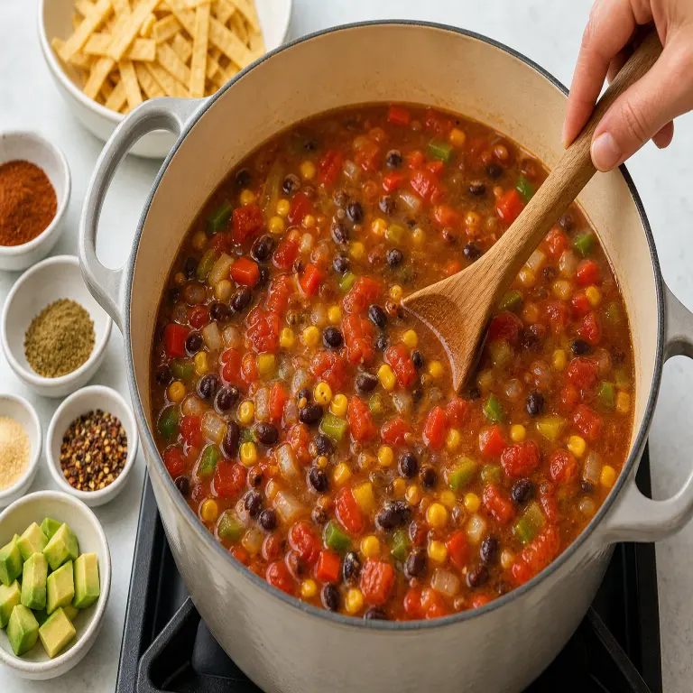 Soupe aux tortillas · étape 5