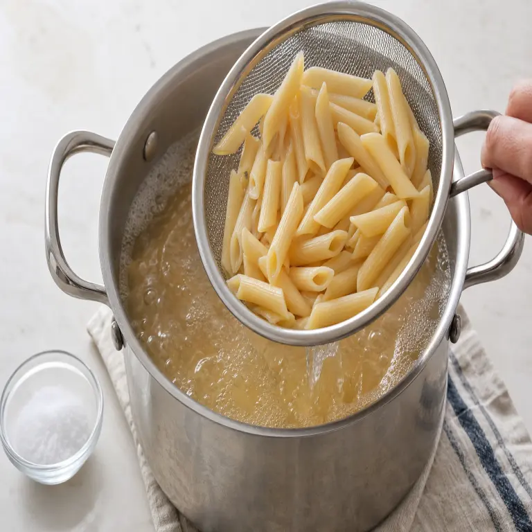 Penne à la vodka · étape 1