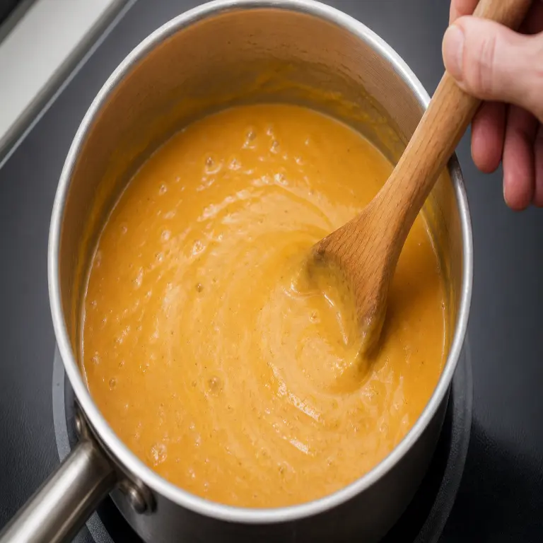 Sauce crémeuse façon queso · étape 4