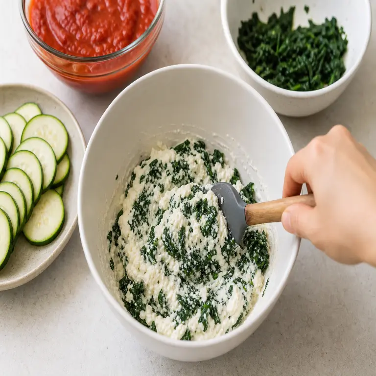 Manicotti de courgette · étape 2