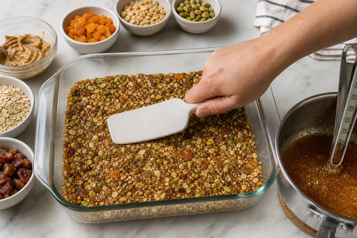 Illustration de l’étape « Étape 3 » pour la recette Avricot Pistachio Places énergétiques.