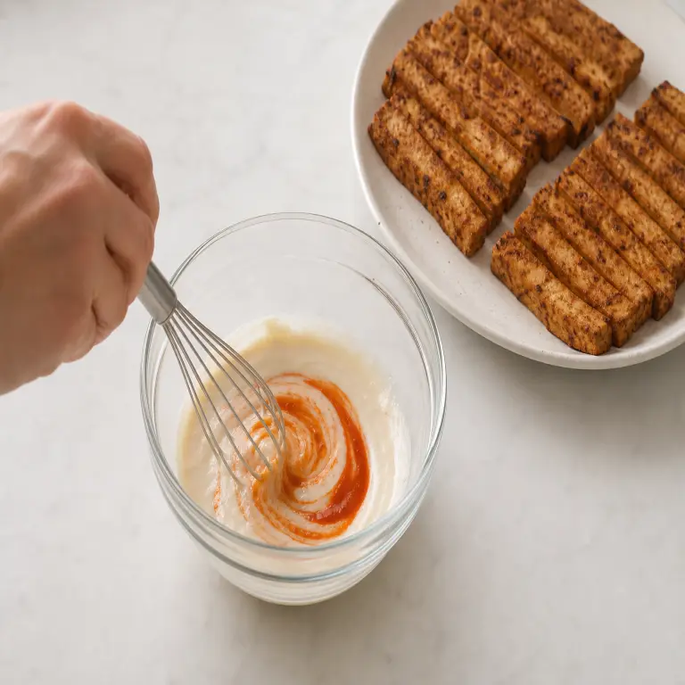 Sandwich au tofu et au kimchi · étape 1