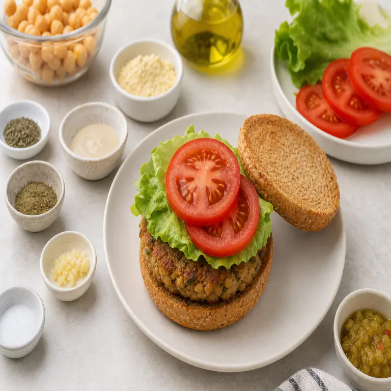 Burgers de pois chiches et champignons · étape 6