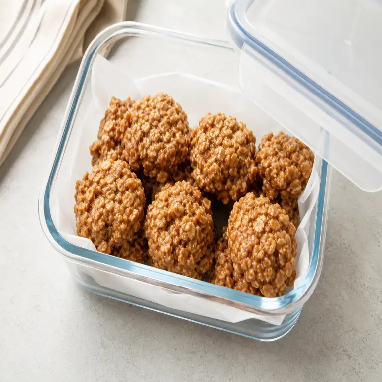 Cookies sans cuisson à l’avoine et au beurre de cacahuète · étape 6