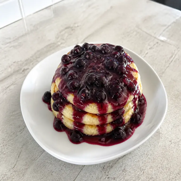 Pancakes citron-ricotta et sauce aux myrtilles · étape 6