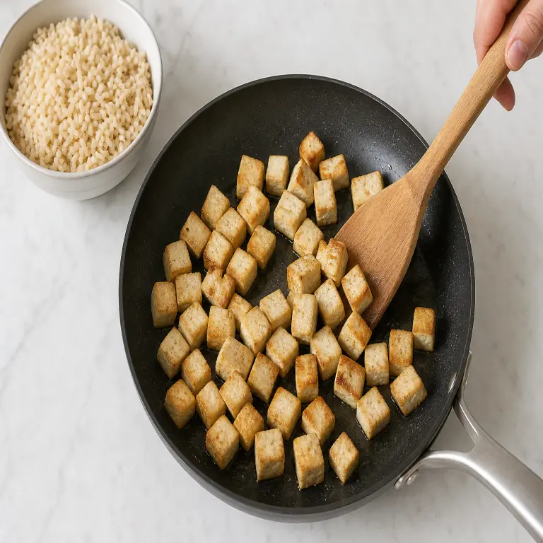 Riz sauté au tofu · étape 1