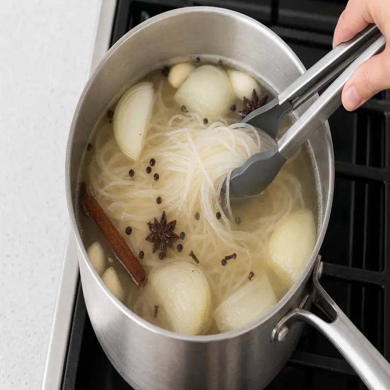 Soupe de nouilles façon phở · étape 2