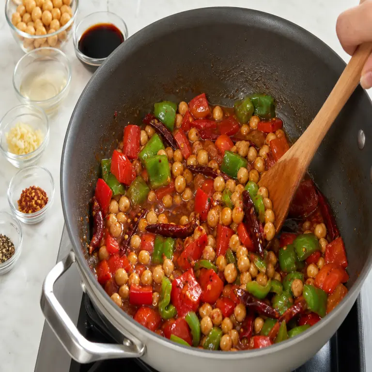 Poêlée épicée de pois chiches · étape 2