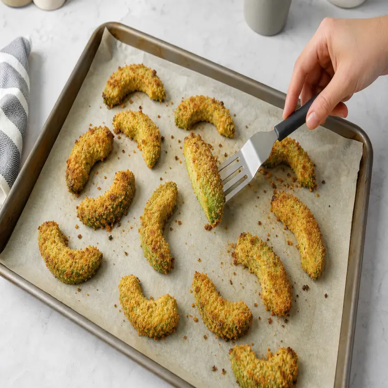 Frites d’avocat au four · étape 3