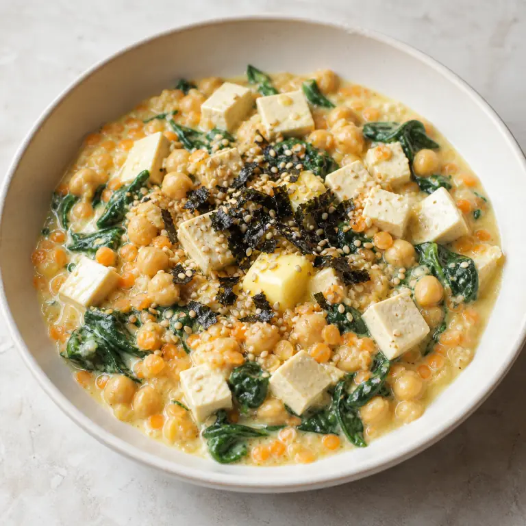Dhal tofu épinards