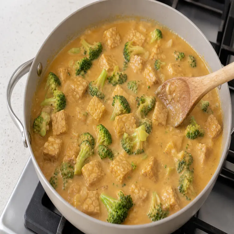 Curry de tempeh aux cacahuètes · étape 4