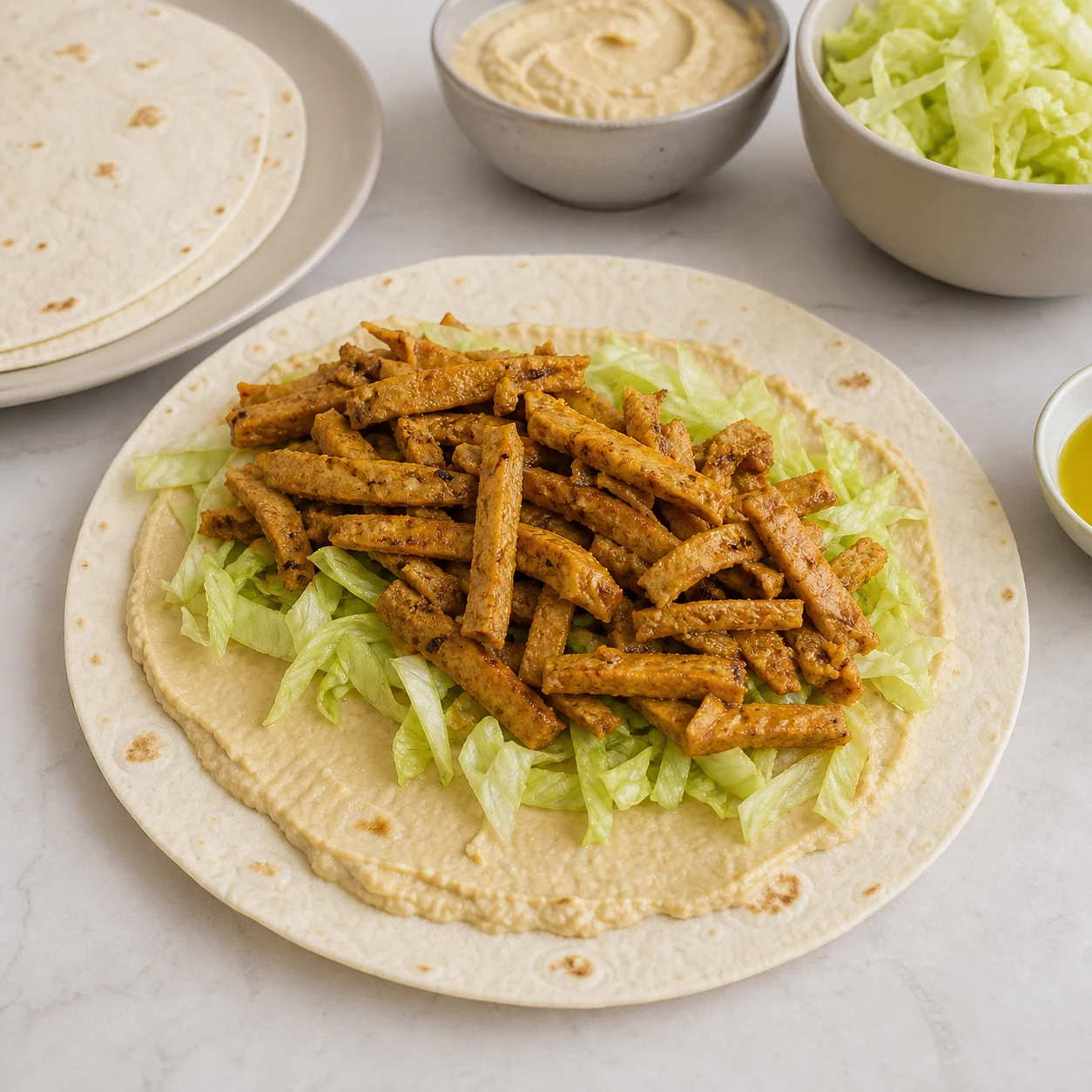 Wraps guillettes Tex-Mex — garnir les tortillas