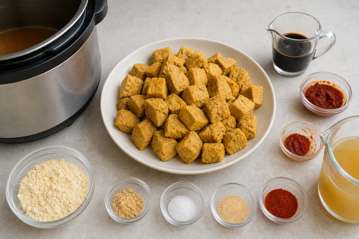 Illustration de l’étape « Étape 7 » pour la recette Nuggets thaïs de seitan à l’autocuiseur.