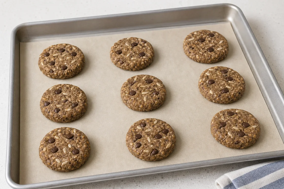 Illustration de l’étape « Étape 6 » pour la recette Cookies de protéines de tournesol au chocolat.