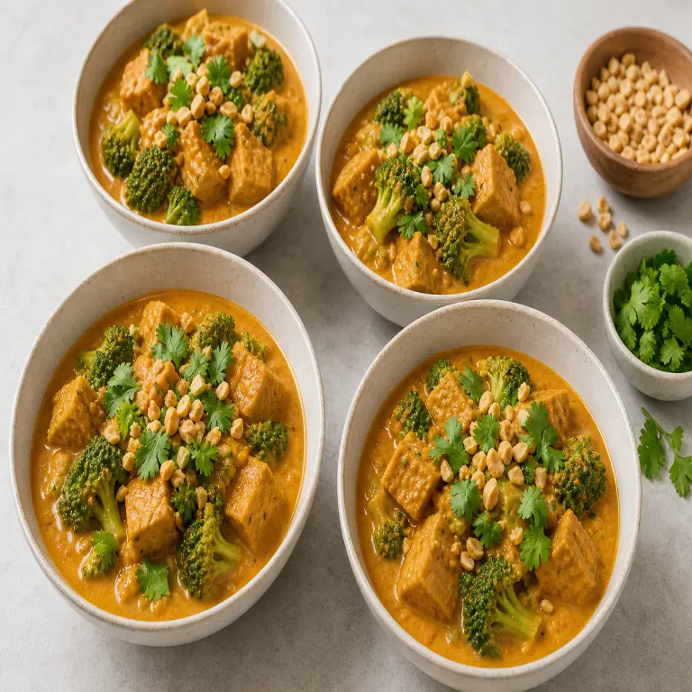 Curry de tempeh aux cacahuètes · étape 5