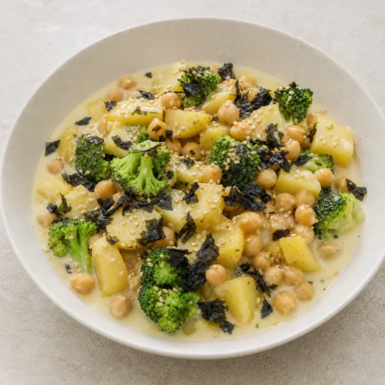Pommes de terre pois chiches nori